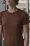 BASERANGE Classic Bamboo Fiber and Cotton Slim Fit T-shirt Series Collection Round Neck Bottoming Shirt France BAS-TOCT-BL-000-OCULAR